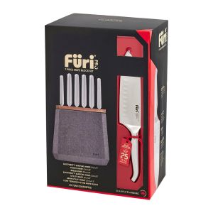 Stone Knife Block Set Flint Terrazzo 7 Piece