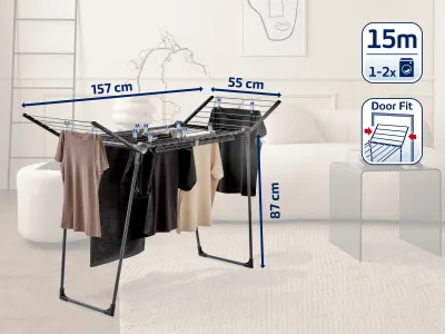 Tower Dryer Pegasus 150 Solid Slim black