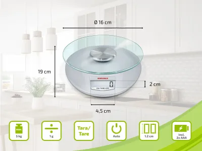 Roma Silver Scale Kitchen Scale