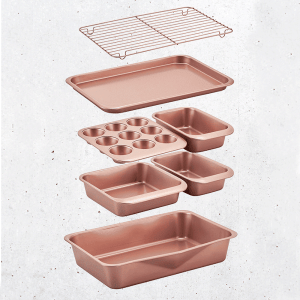 Rose Gold Smart Stack Bakeware 7 Piece Set
