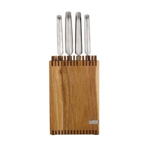 Acacia Slat Knife Block Set 5 Piece BF