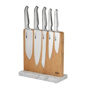 Magnetic Marble Block Set White & White Oak