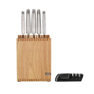 Rubber Slat Knife Block Set 7 Piece BF