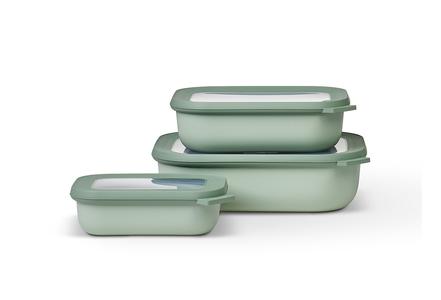 Cirqula Rectangular 3 piece small set in Nordic Sage