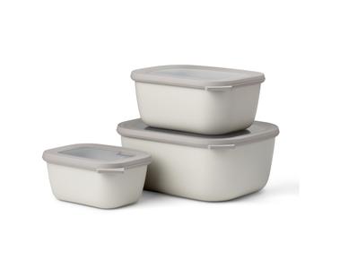 Cirqula Rectangular 3 piece large set in Nordic White