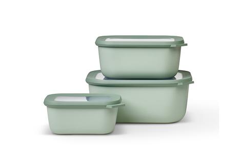 Cirqula Rectangular 3 piece large set in Nordic sage