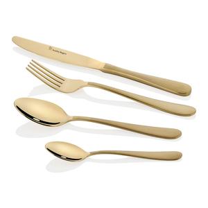 Albany Champagne Gold Dual Finish Cutlery Set 16 Piece