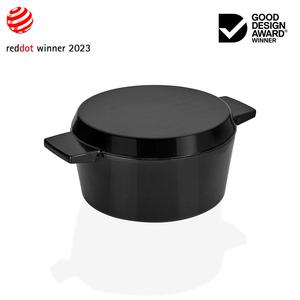 French Oven Grill Duo Gloss Onyx 28cm