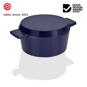 French Oven Grill Duo Gloss Midnight Blue 24cm