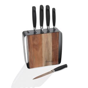 Sr Framed Acacia 6 Piece Knfe Block