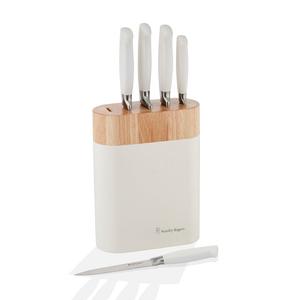 White Oval Knife Block 6PC