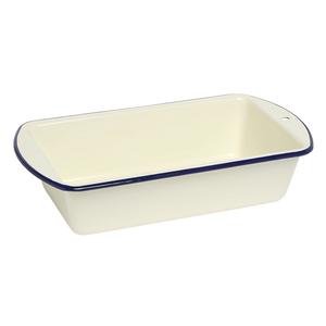 Enamel Loaf Pan 23cm Blue Rim