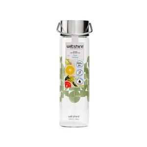 Glass Water Bottle Sage 600ml