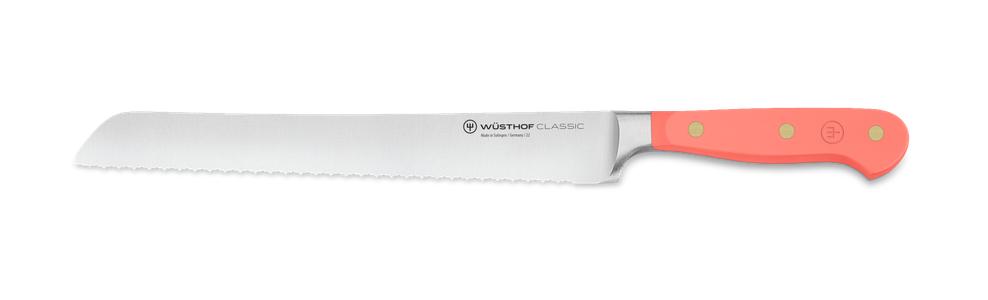 Coral Peach Double-Serrated Bread Knife 23cm