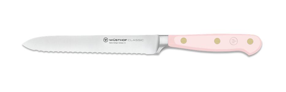 Pink Himalayan Salt Serrated Utility Knife 14cm
