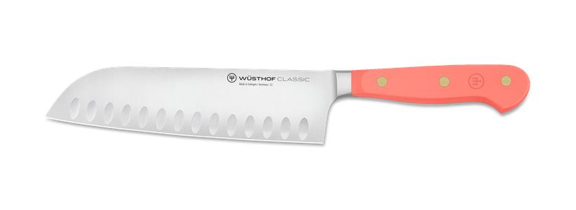 Coral Peach Santoku Knife 17cm