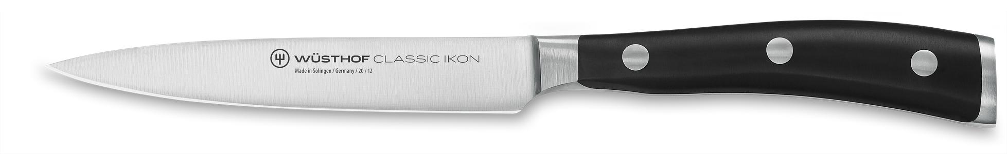 Classic Ikon Black Utility Knife 12cm