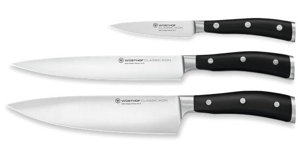 Classic Ikon Black Knife 3 Piece Set