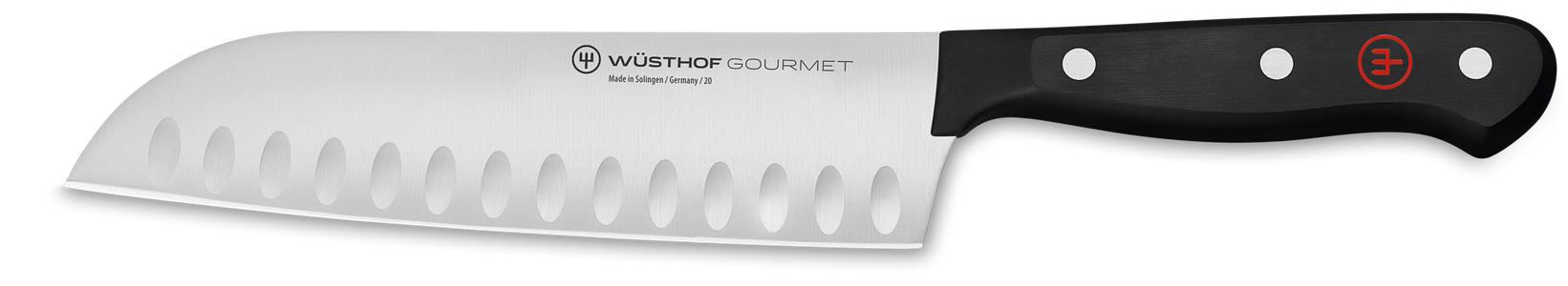 Gourmet Santoku Knife With Hollows 17cm