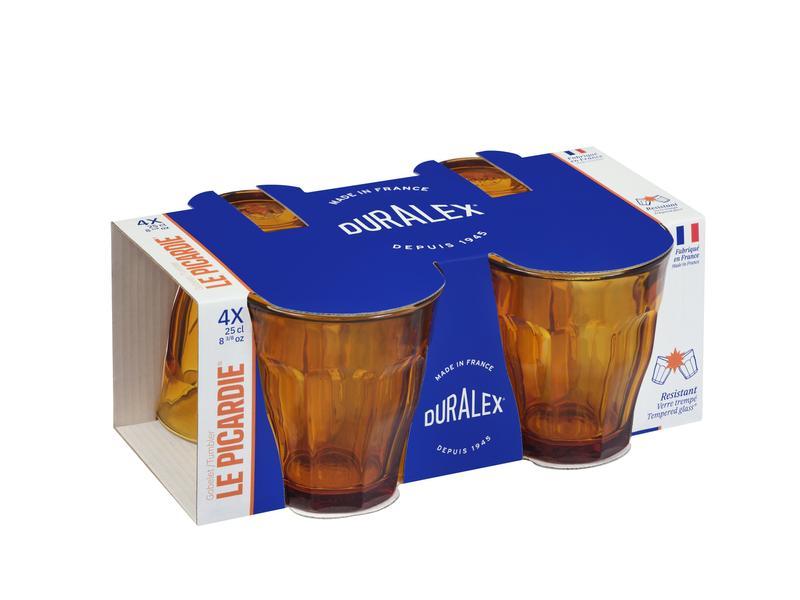 Picardie Tumbler Amber 250ml - Set 4
