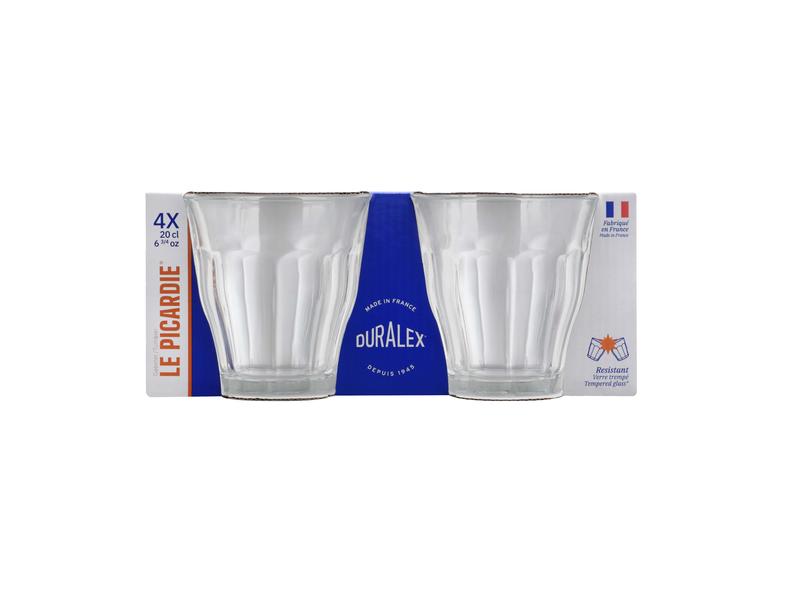 Picardie Tumbler Clear 200ml - Set 4