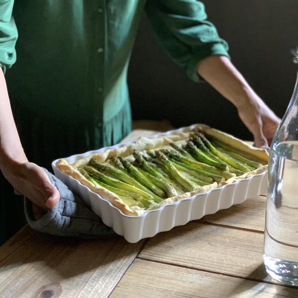 Deep Rectangular Tart Dish Flour