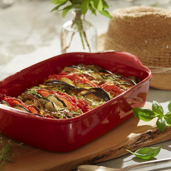 Rectangular Oven Dish Burgundy / 2.7L