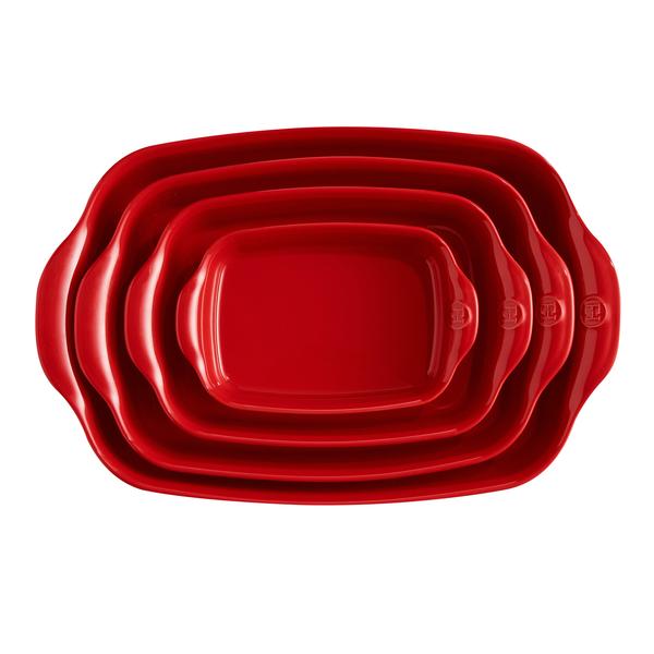 Emile Henry Large Rectangular Oven Dish Burgundy / 4L