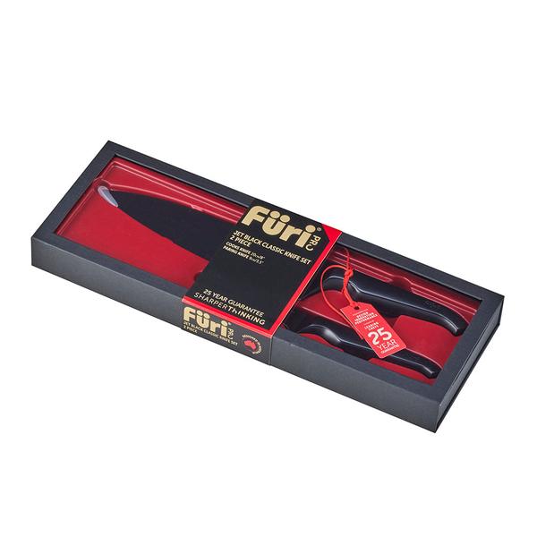 Jet Black Classic Knife Set 2 Piece