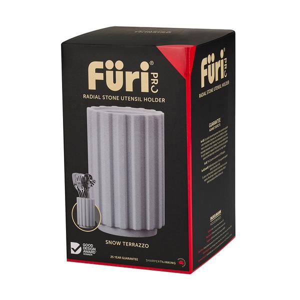 Pro Radial Stone Utensil Holder Snow Terrazzo
