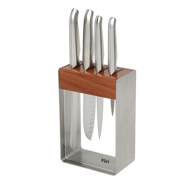 Pro Stainless Steel Knife Block Set 5 Piece