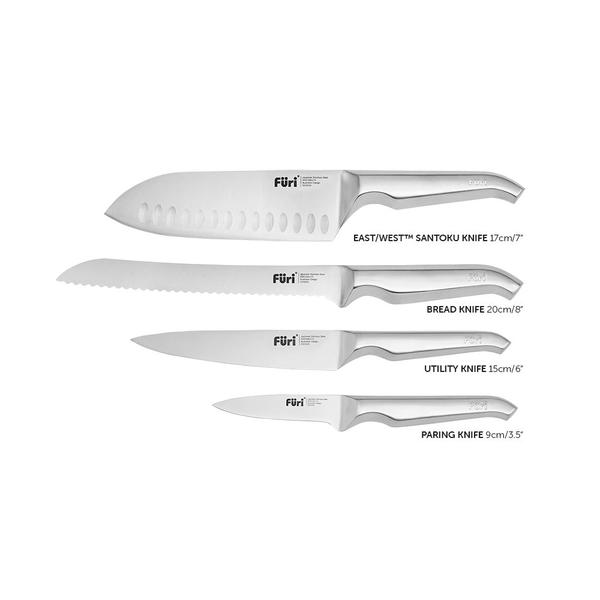 Pro Stainless Steel Knife Block Set 5 Piece