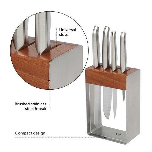 Pro Stainless Steel Knife Block Set 5 Piece