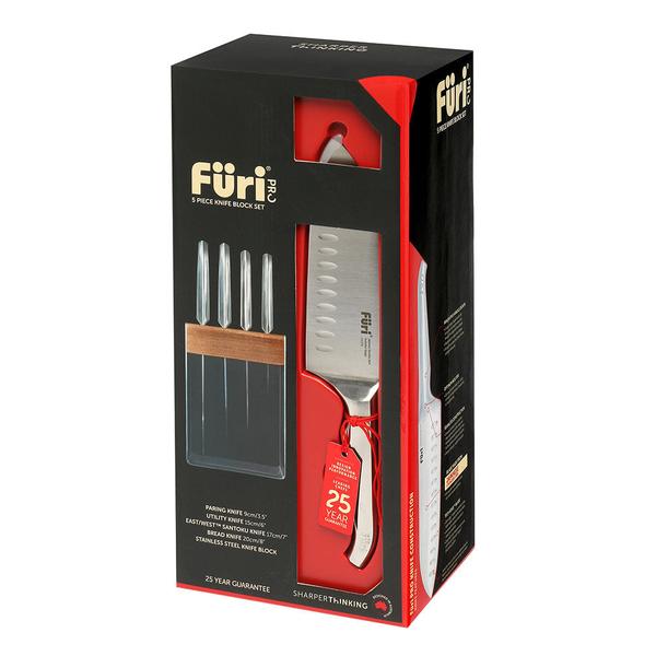 Pro Stainless Steel Knife Block Set 5 Piece