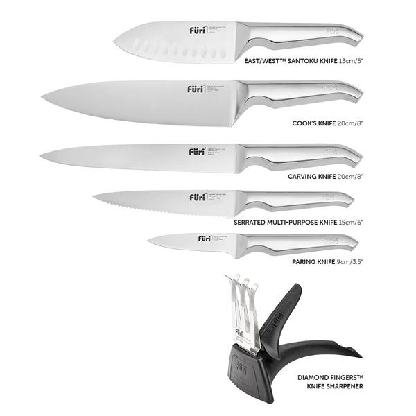 Pro Stainless Steel Knife Block Set 7 Piece