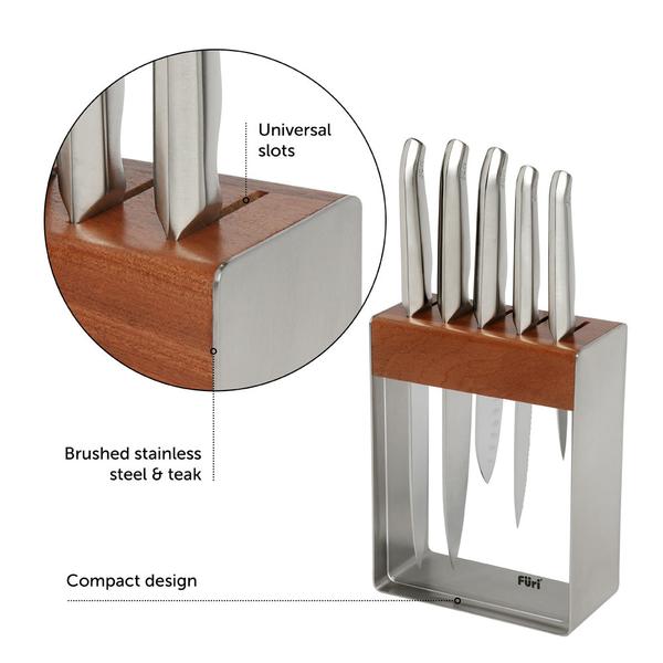 Pro Stainless Steel Knife Block Set 7 Piece