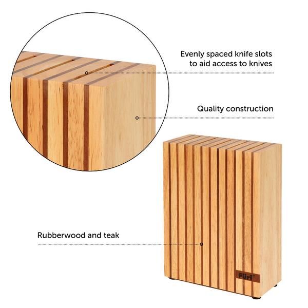 Pro 5 Slot Wood Knife Block