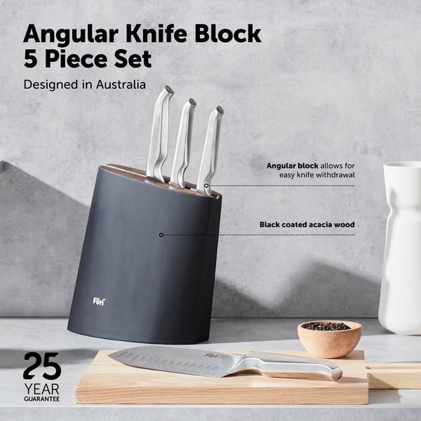 Pro Angular Knife Block Set 5 Piece