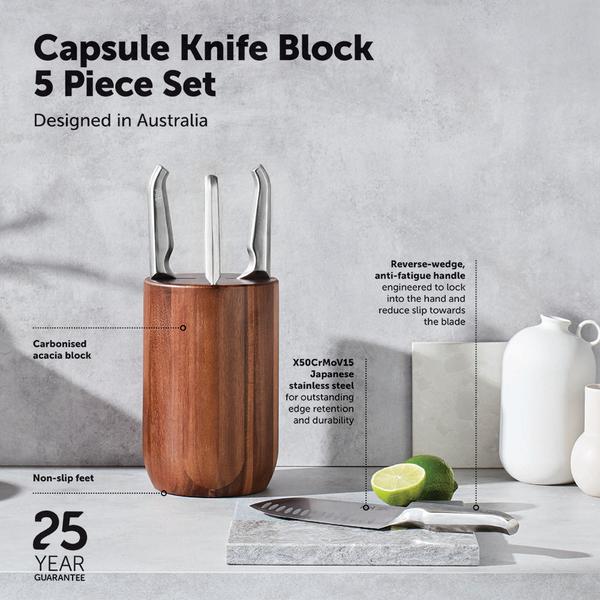 Pro Capsule Knife Block Set 5 Piece