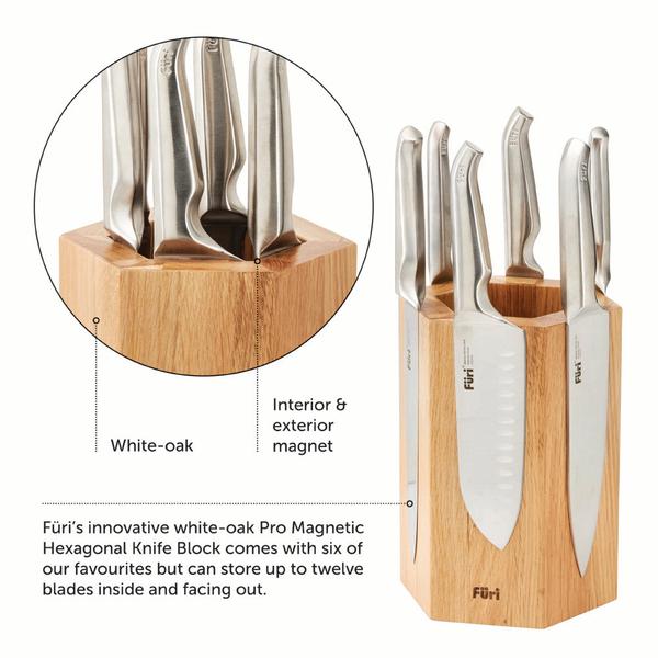 Pro Magnetic Hexagonal Knife Block Set 7 Piece