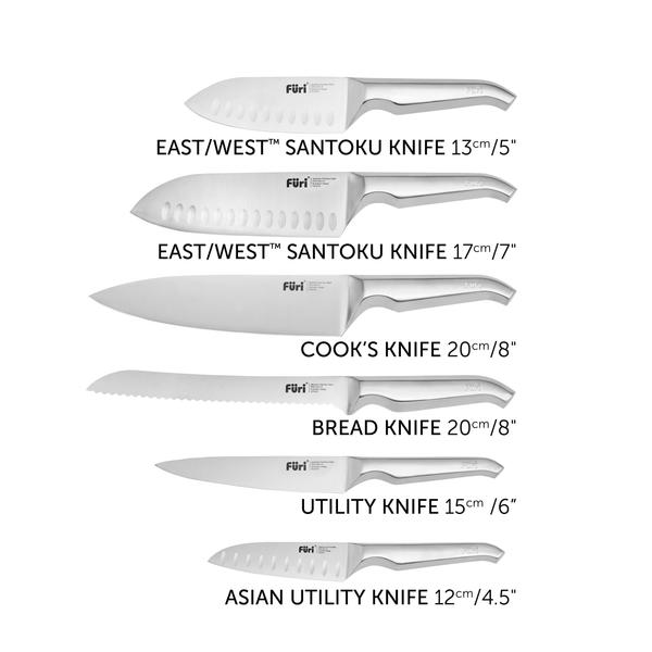Stone Knife Block Set Flint Terrazzo 7 Piece