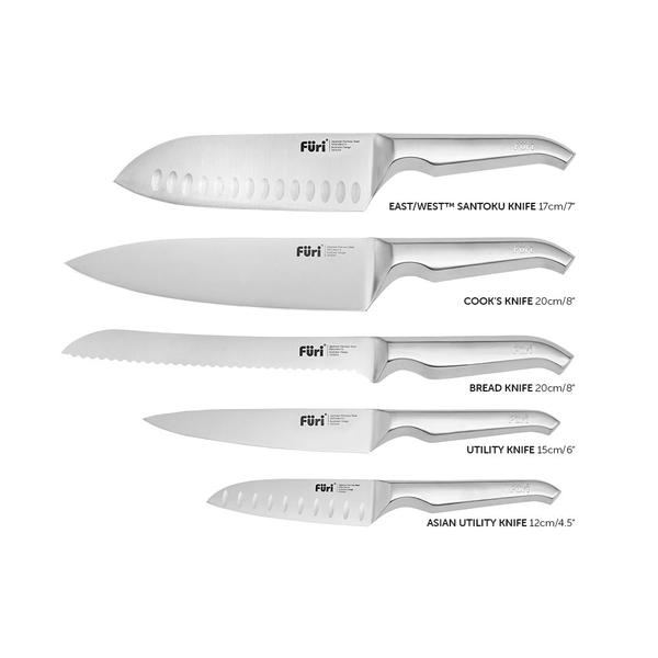 Stone Knife Block Set Flint Terrazzo 6 Piece