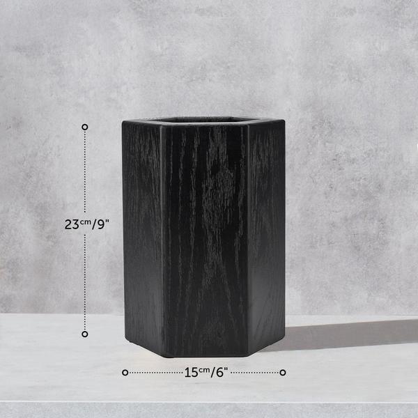 Pro Jet Black Magnetic Hexagonal Knife Block