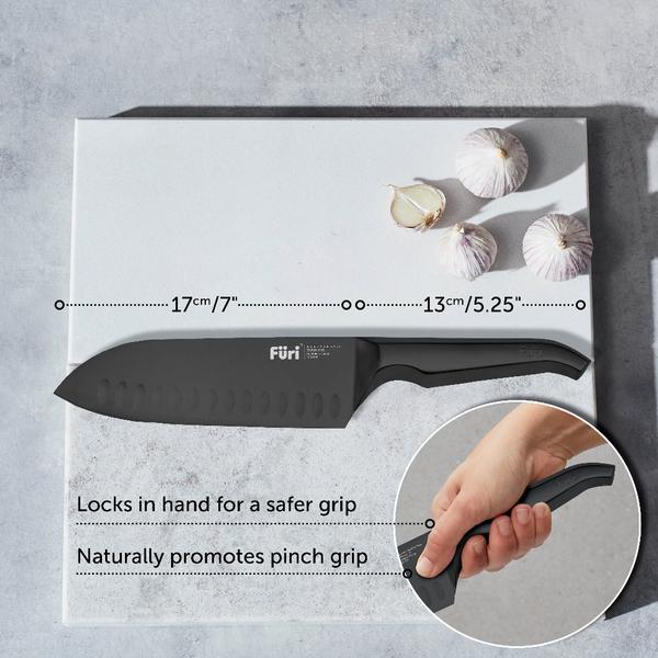 Pro Jet Black East/West™ Santoku Knife 17cm