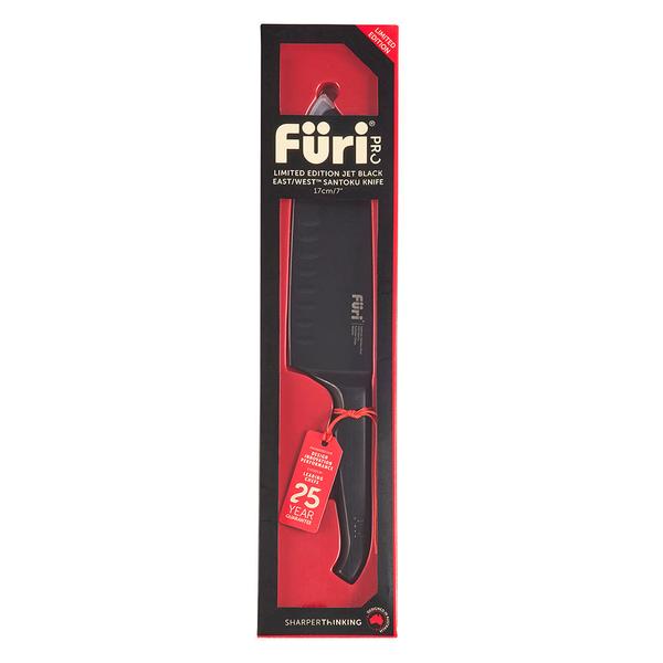 Pro Jet Black East/West™ Santoku Knife 17cm