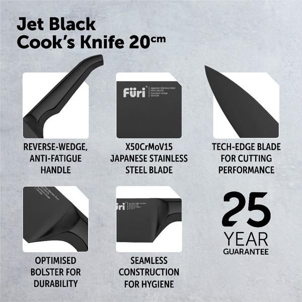 Pro Jet Black Cook's Knife 20cm