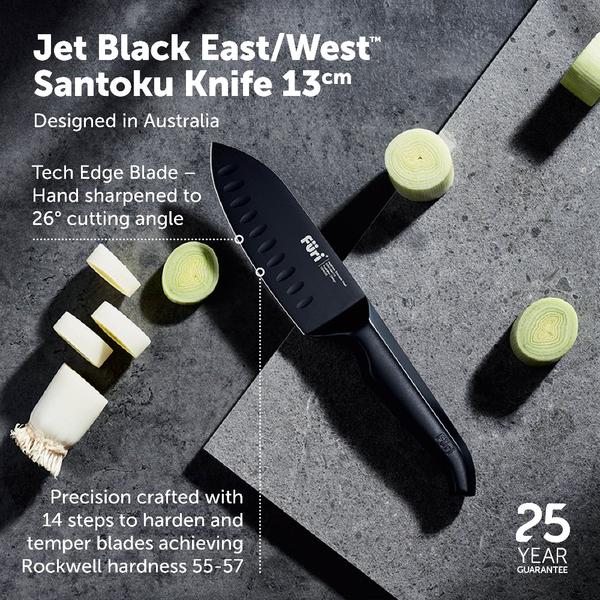 Pro Jet Black East/West™ Santoku Knife 13cm