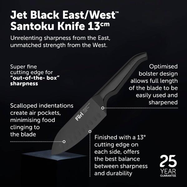 Pro Jet Black East/West™ Santoku Knife 13cm