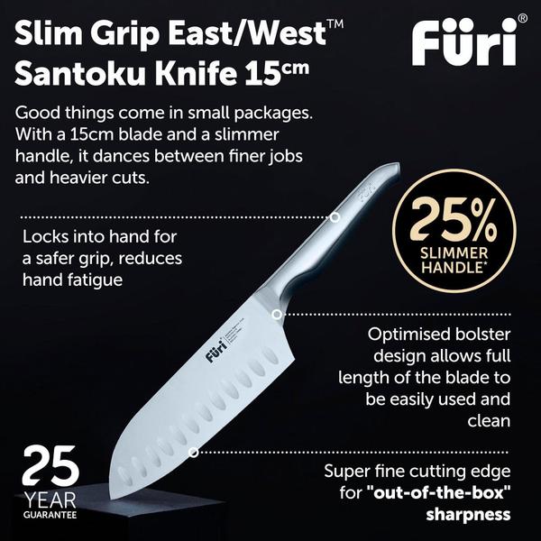 Small Grip East/West™ Santoku Knife 15cm