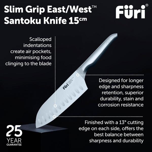 Small Grip East/West™ Santoku Knife 15cm